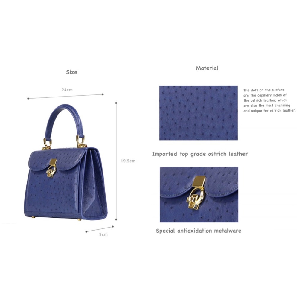 Pre-order D'MOM elegant ostrich  handmade bag! - Picture 5 of 8